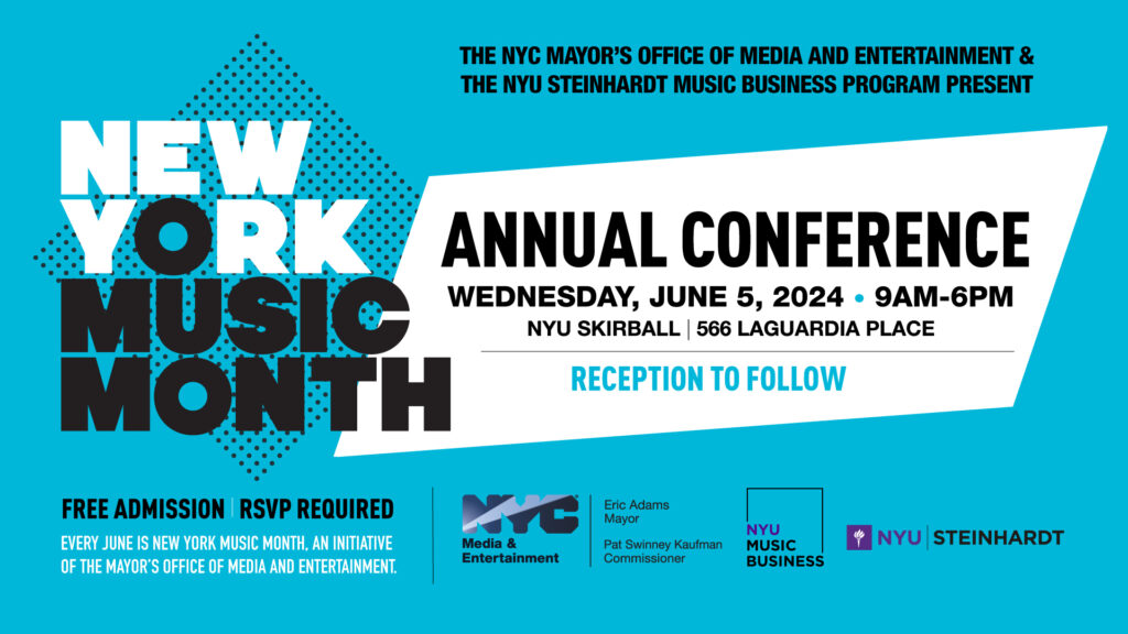 New York Music Month Annual Conference June 5, 2024 9 a m to 6 p m
