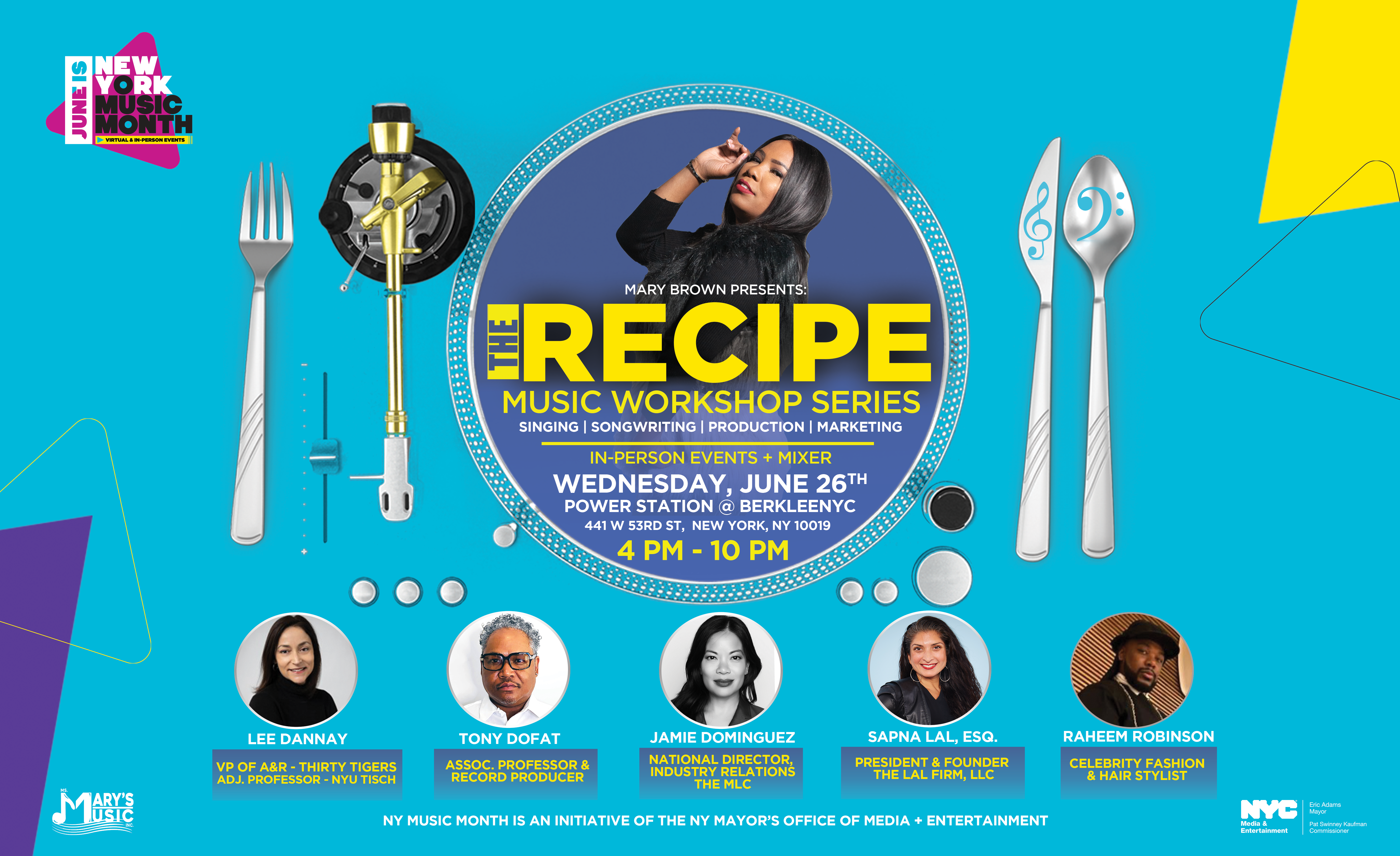 mary brown presents the recipe music workshop series